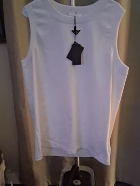 Prada White Sleeveless Crewneck Tank